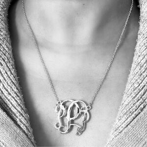 BANSRI Silver Monogram Necklace